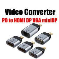 USB Type-C to HDMI DP VGA miniDP RJ45 Converter Adapter PLUG 4K 60Hz HD video transmission for Mac PC Laptop Phone TV Android