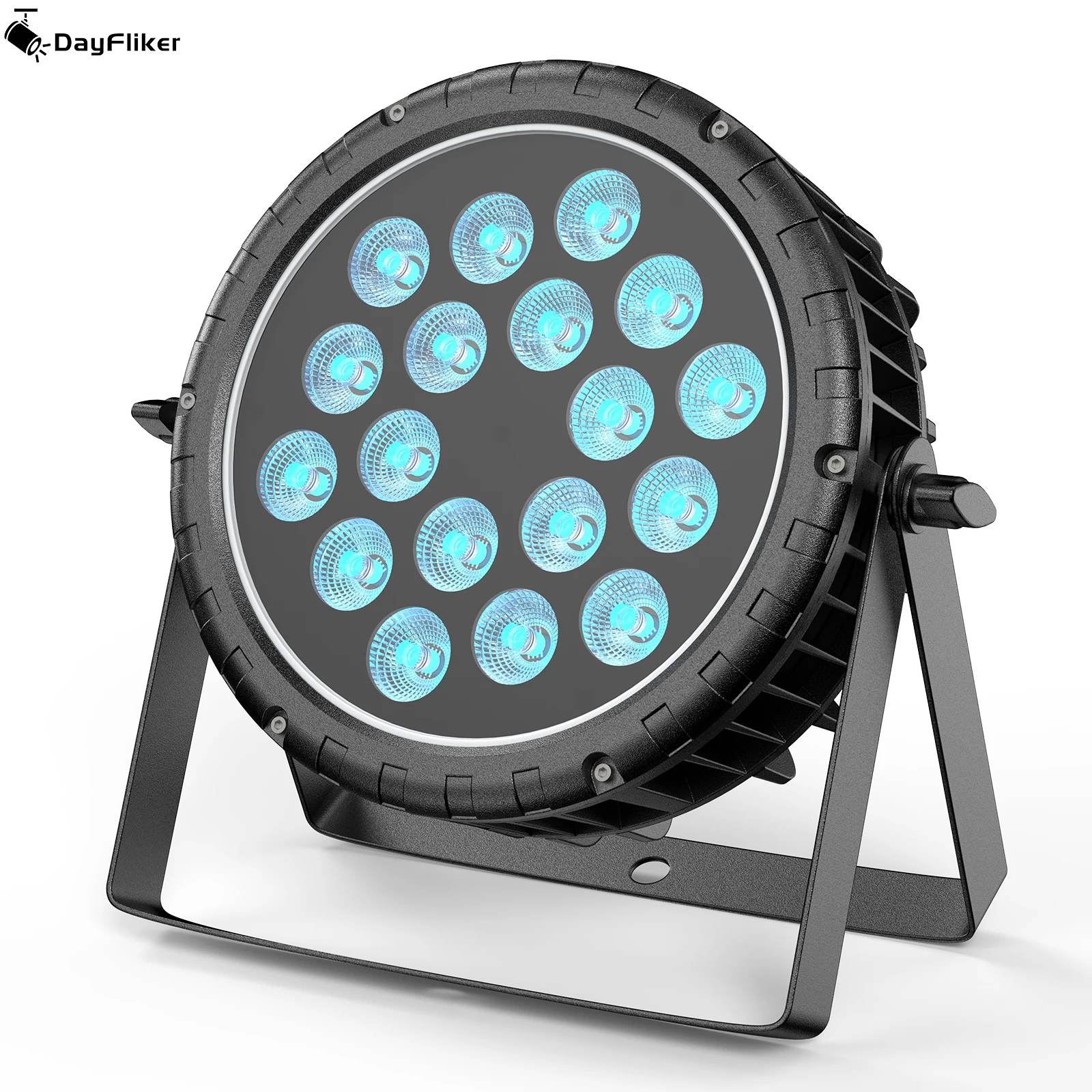 

Yiflamefly 180W Par Light Waterproof RGBW 18 LED spotlight IP65 With Waterproof Cable For DJ Party Club Bar Wedding Halloween