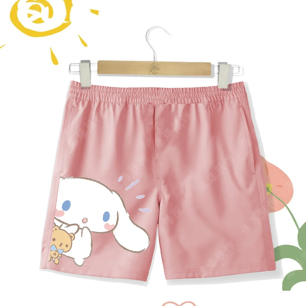 Sanrio series shorts Summer girls casual cartoon cute printed swim shorts quick dry Laurel dog girls pants