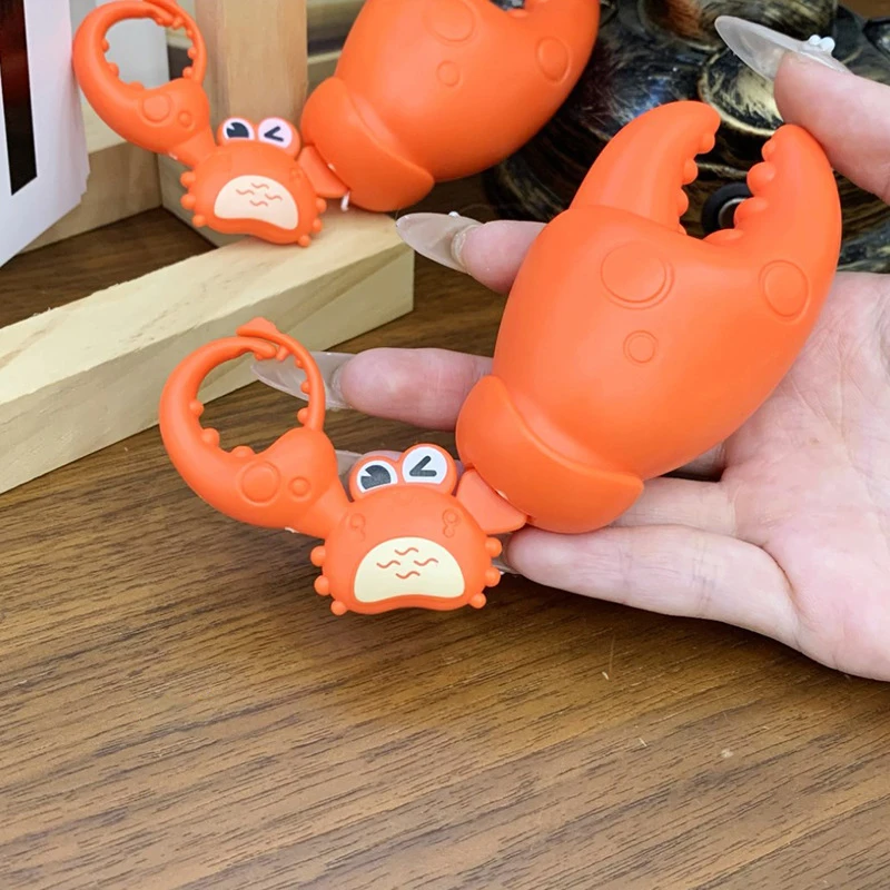 Creative Pull The Line Will Bite The Hand Big Pincer Crab Funny Cartoon Wacky Toy Children Decompression Crab Charm Holiday Gift