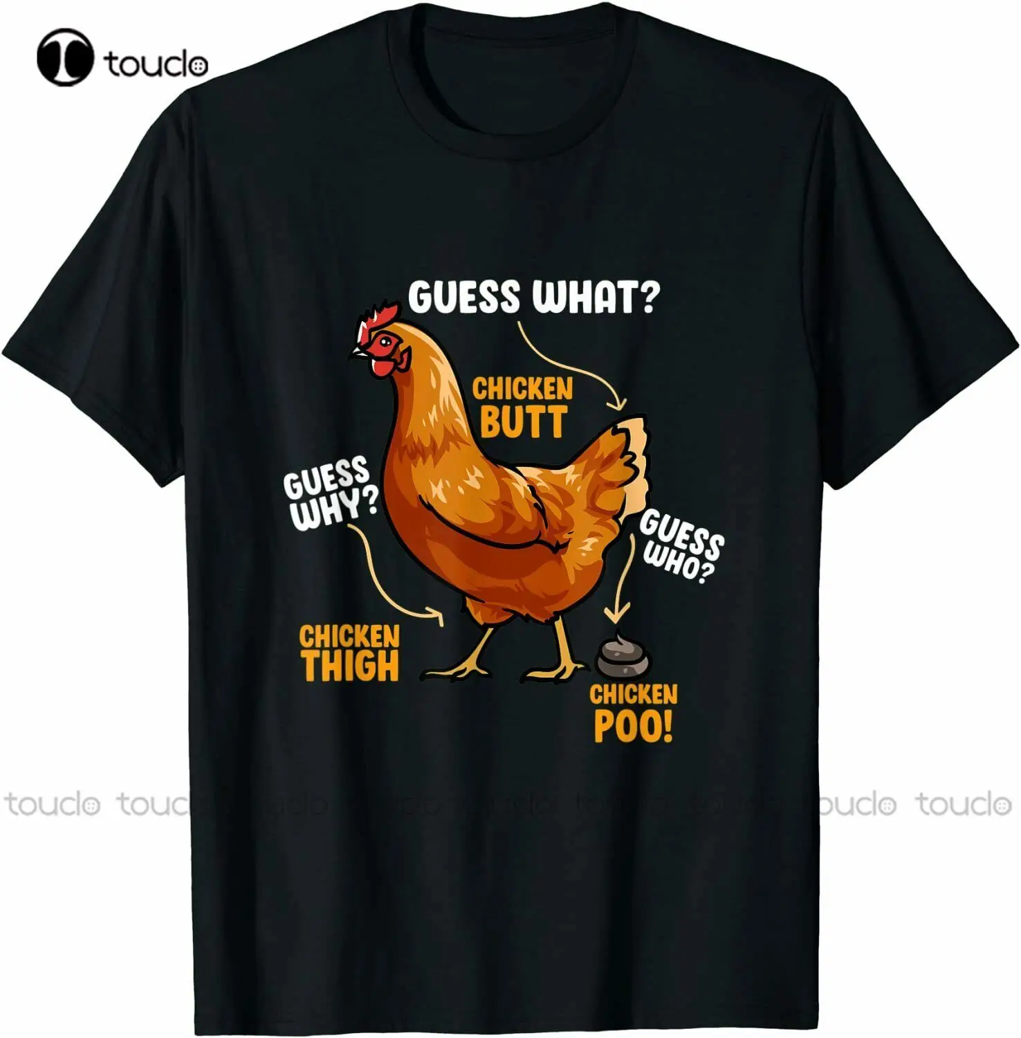 New Guess What Chicken Shirt Chicken Butt Tshirt Funny Meme T-Shirt T Shirts For Men Fashion Cotton Tee Xs-5Xl Streetwear