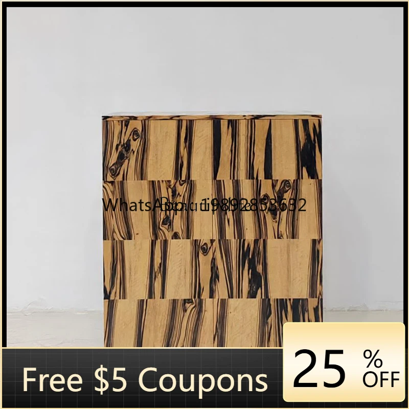 

W2 Medieval solid wood four-bucket decorative cabinet bedroom art parquet storage household entrance cabinet