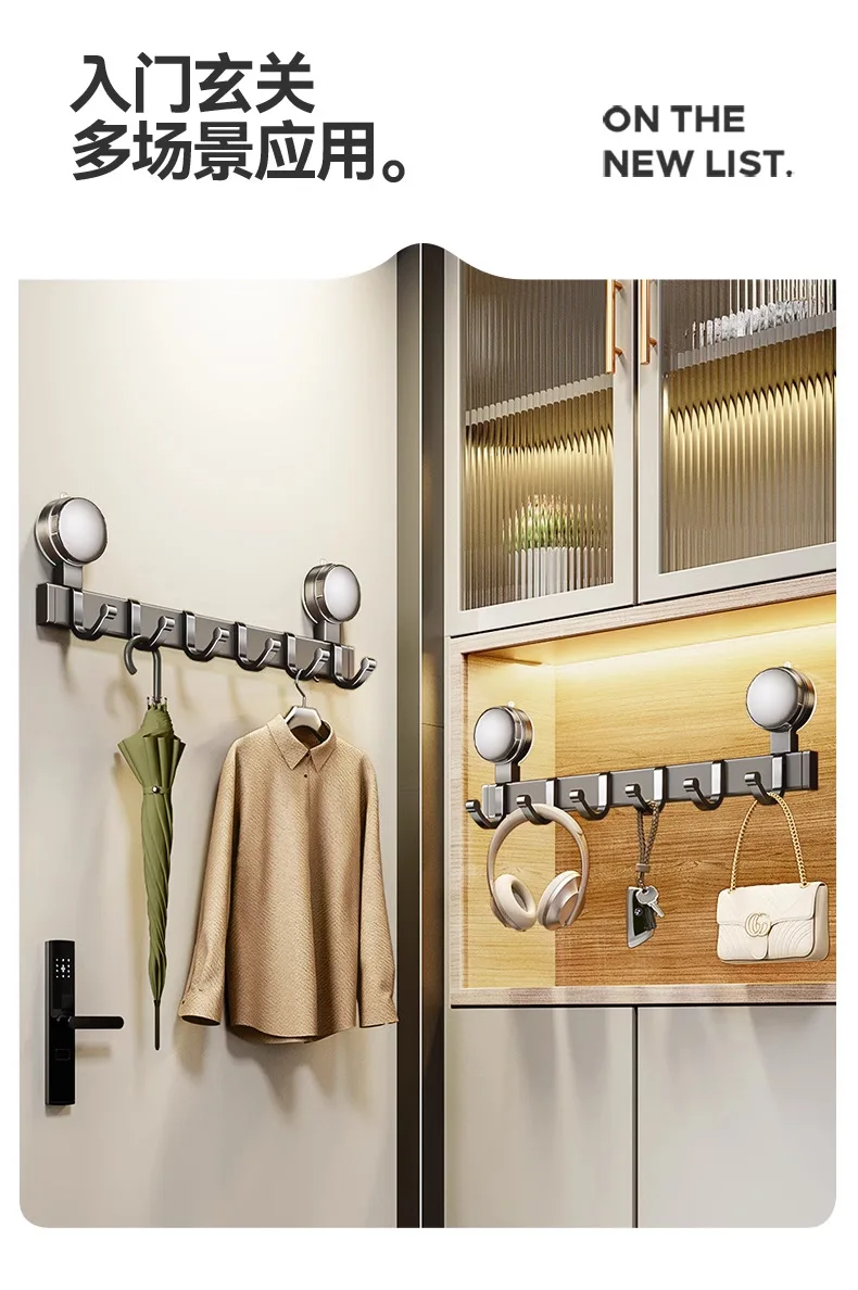Nicht perforierte Fensterhaken mit Saugnapf, starke tragende Toiletten- und Kleiderschrank-Wandaufhänger, Badezimmer-Kleiderhaken, hintere Kleiderbügel – Detail 11