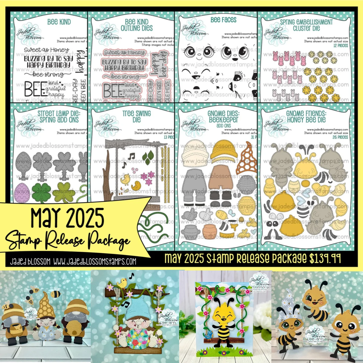 Gnome Honey Bee Faces 2025 May Metal Cutting Dies Clear Stamps Layering Stencil for DIY Greeting Card Making Scrapbooking Craft