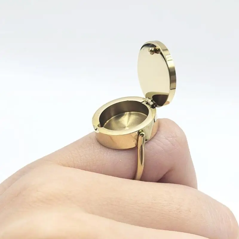 31BF Multi Functional Stainless Steel Hoop and Pocket Pills Box Can Be Used To Store Lipstick, and Other Small Items