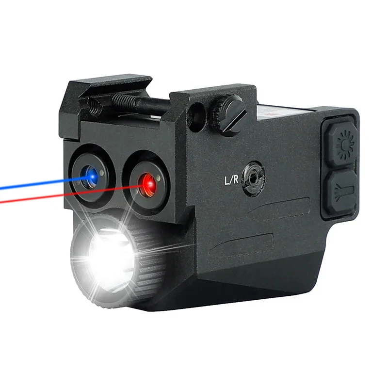 Compact Mini 500lumen USB LED Flashlight with Tactical Red  and Green Combo Waterproof Lithium Battery Custom Logo