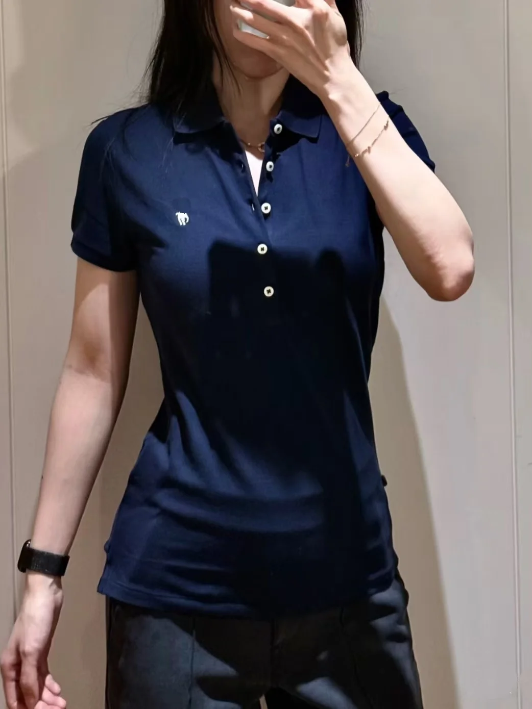 American Style  Shirt Short Sleeve Casual Loose Fit Slimming Effect Five Button T-Shirt Women's Model Cotton 100% Busines...