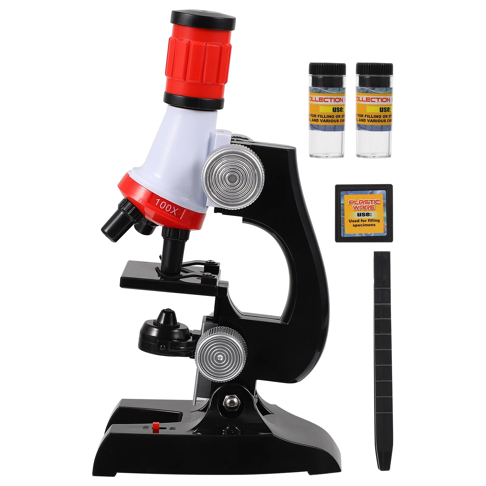 Microscope éducatif pour enfants, loupe biologique en plastique, Observation scientifique, fourniture d'enseignement expérimental précoce, 1 ensemble