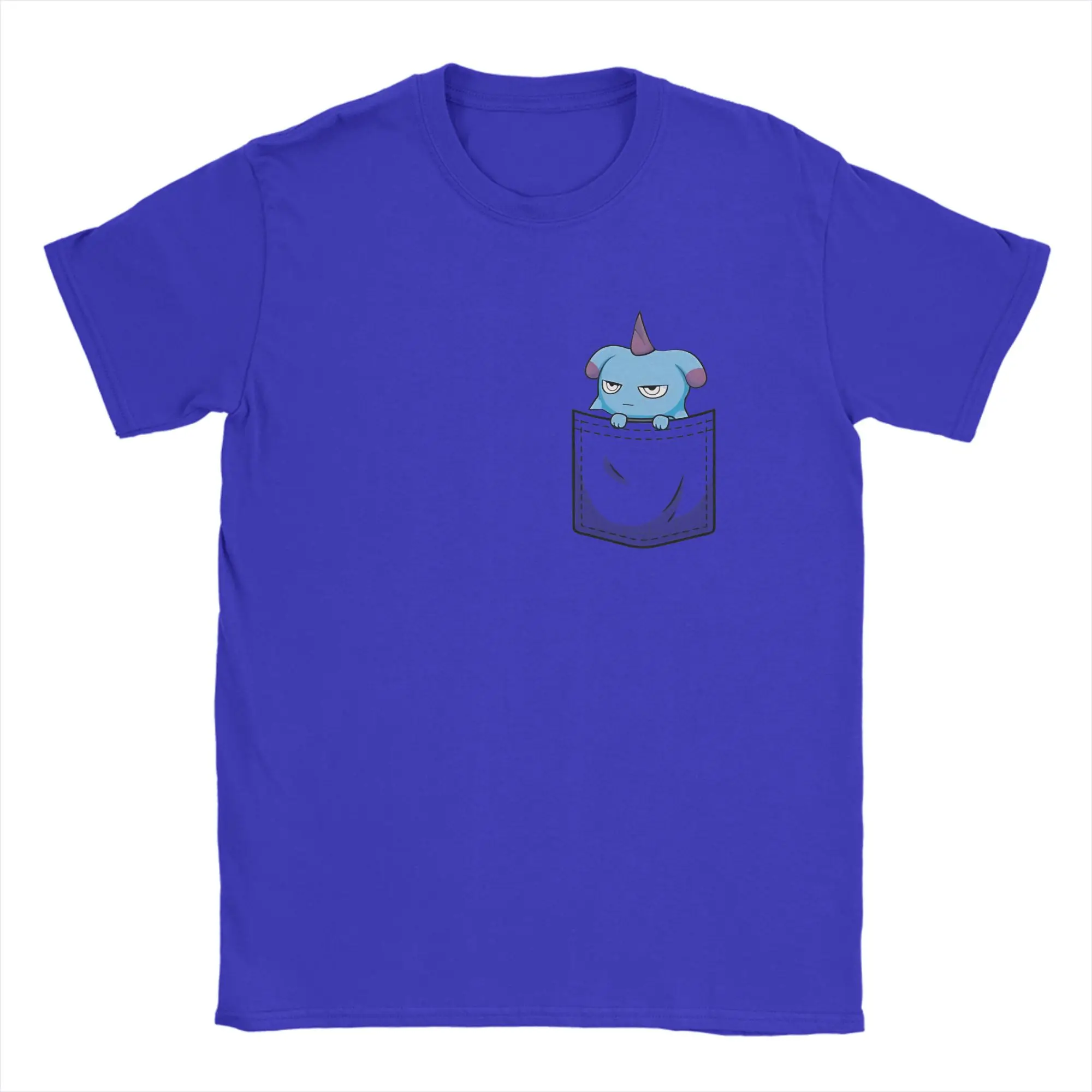 Harajuku Pocket Depressos T-Shirt Men 100%Cotton Short Sleeve  Crewneck Summer Top Tee