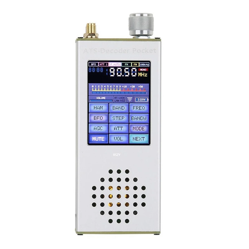 Карманный декодер ATS FM SSB SDR AM LSB USB Ручной радиоприемник из алюминиевого сплава 1 компл.