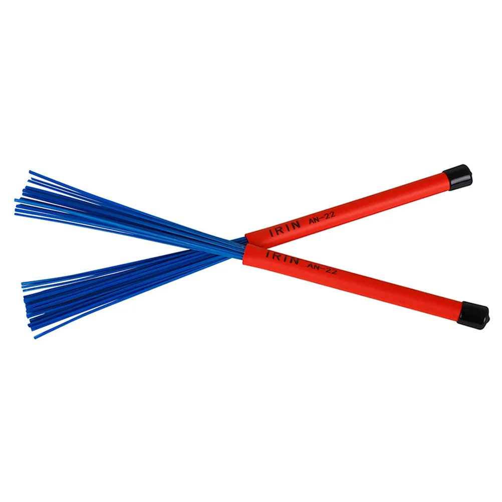 

1 Pair Blue Brush Accessories Wire Brushes for Percussion Instruments Sticks Plastic Professional Drum Stick Set Jazz Drumming