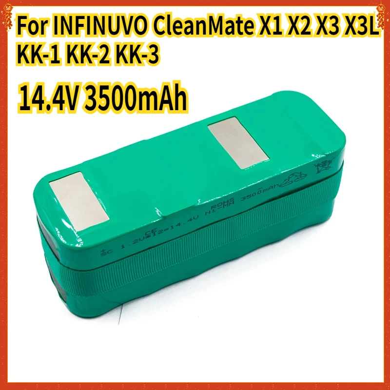 

14.4V 3500mAh Ni-MH Vacuum Cleaner Rechargeable Battery for INFINUVO CleanMate X1 X2 X3 X3L KK-1 KK-2 KK-3 QQ1 QQ2 QQ-2 QQ-2L