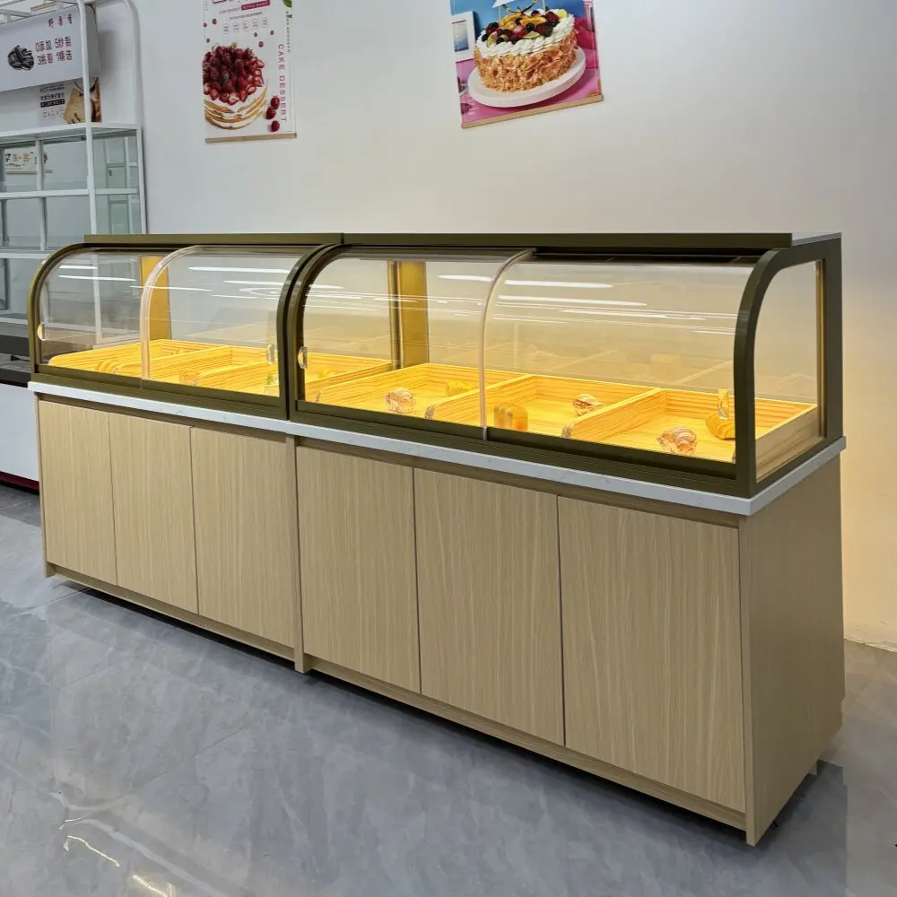 Bread Display Cabinet Bakery Nakajima Counter Dessert Display Side Cabinet Cake Refrigerated Side Cabinet Pastry Shelf