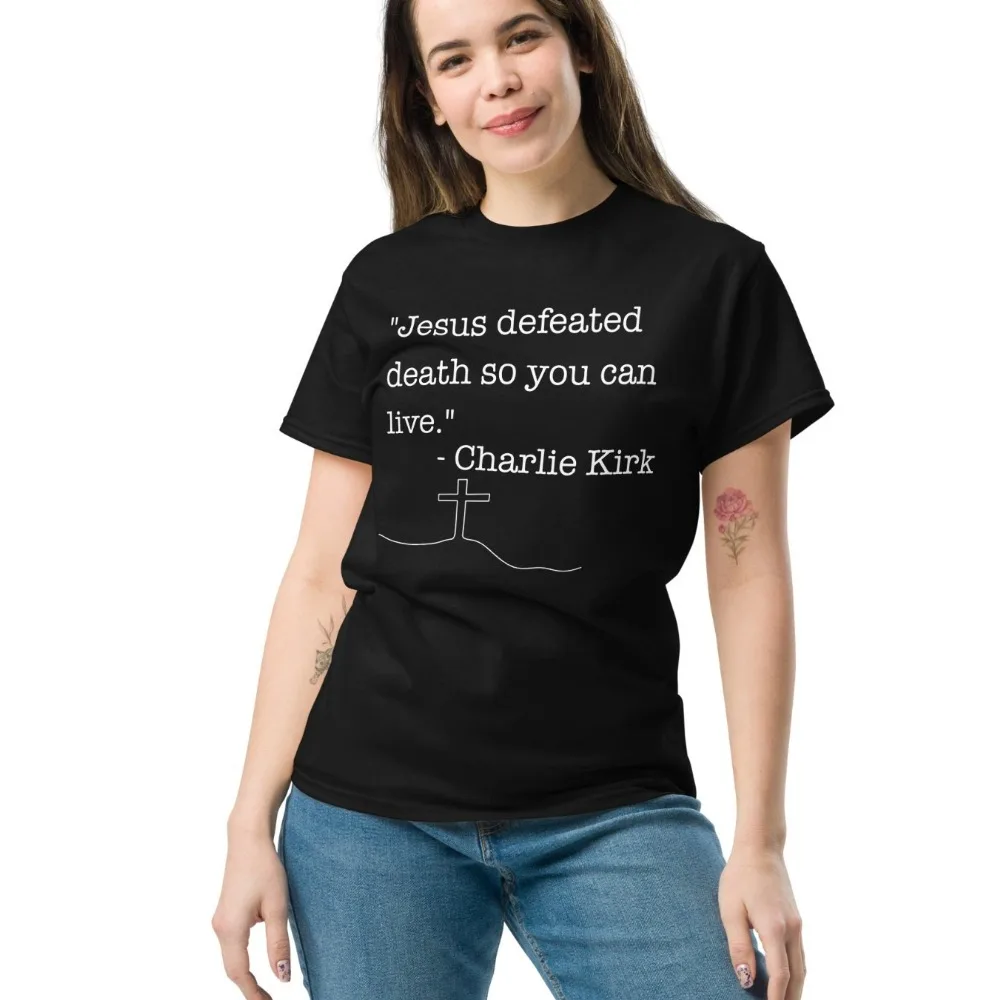 

Charlie Kirk Quote Shirt Christian Jesus TShirt for Charlie Prayer T-shirt The Eternal Patriot Memorial Clothing Always Remember