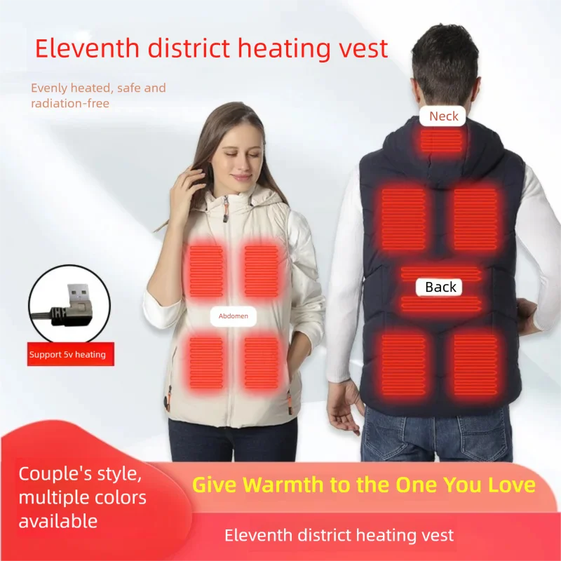 

Умный жилет с подогревом | Куртка с капюшоном и питанием от USB и 3-температурным управлением для пар
