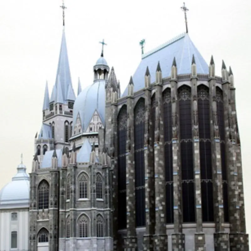 Deutschland aachen kathedrale papier modell europa berühmtes architekto nisches handgemachtes papier kunst diy puzzle modell spielzeug