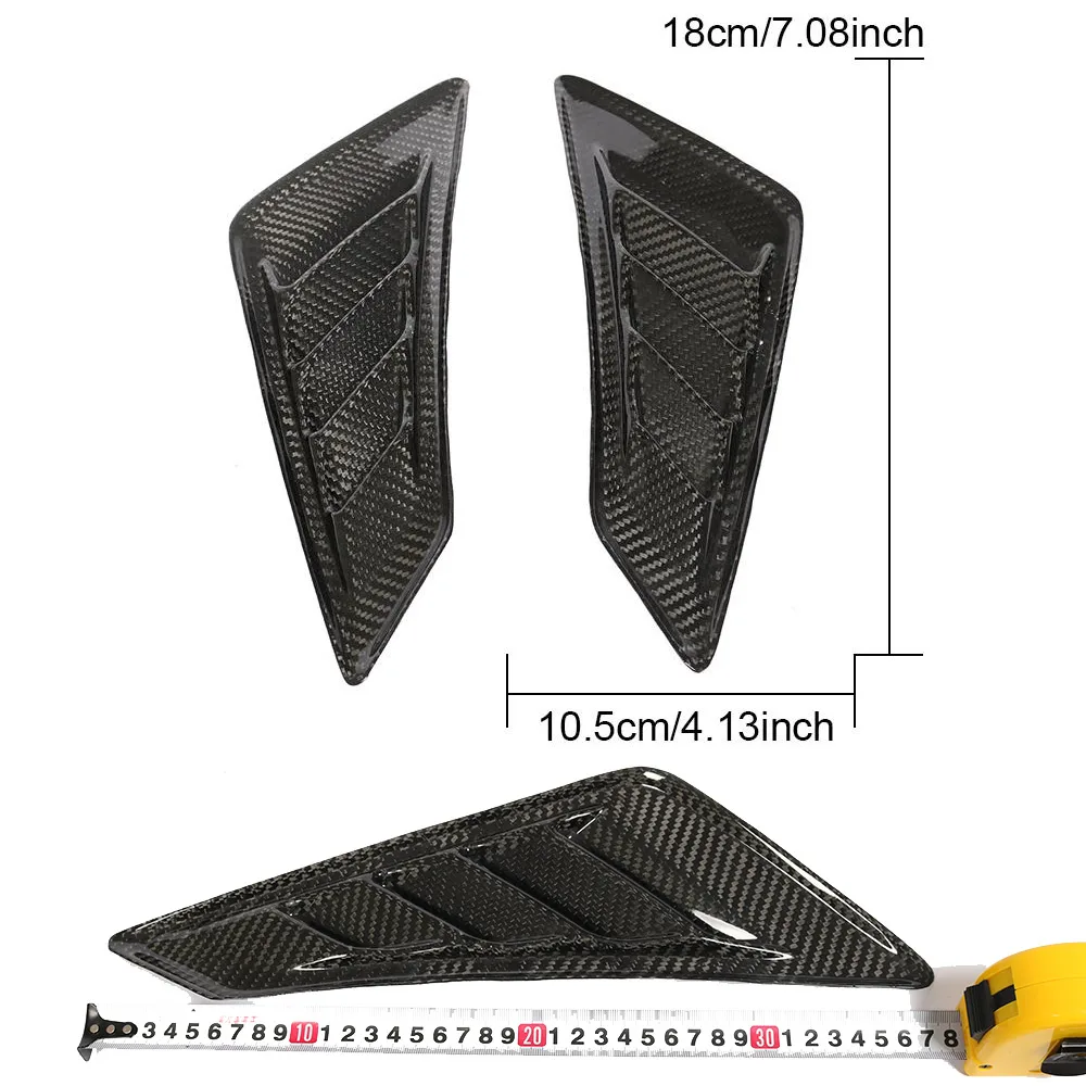 High Quality Carbon Fiber Side Fender Trims for Honda for Civic Type R Hatchback 4-Door 2015 2016 Air Vents Outlet Scoop Cover