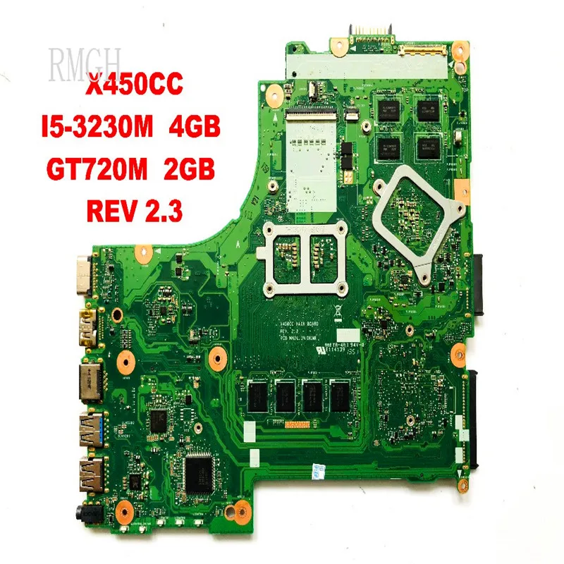 Original for ASUS X450CC laptop motherboard X450CC I5-3230M 4GB GT720M 2GB REV 2.3