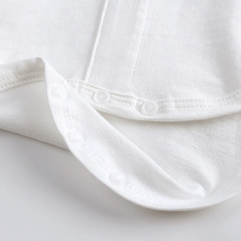 camisa bebe niño Bebé Niños Ropa Infantil Blanco Manga Larga / Corta Camisa Solapa Bodysuits Pajarita Desmontable 0-24 Meses Blusas Bebé Recién