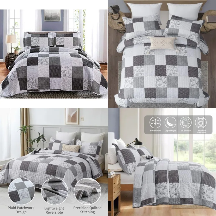 

Floral Set - Lightweight Reversible Bedspread - Paisley Floral