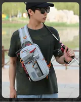 Waterproof Fishing Lure Chest Bags Molle Outdoor Travel Trekking Hiking Fanny Waist Pack Tactical Single Shoulder Storage Pouch
