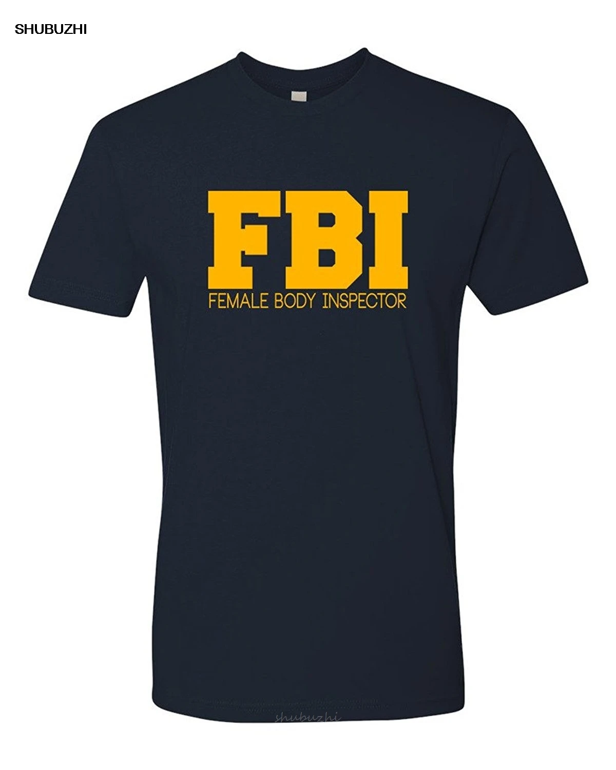 Camiseta de inspirador corporal femenino del FBI para hombre, camiseta informal de algodón con cuello redondo y manga corta estampada, ropa en oferta