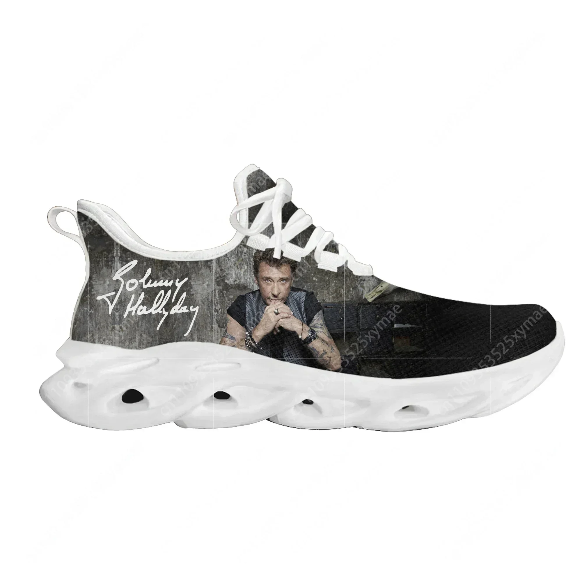 

Johnny Hallyday Rock Singer Flats Sneakers Mens Womens Sports Shoes High Quality Custom Made DIY Sneaker Customized Shoe