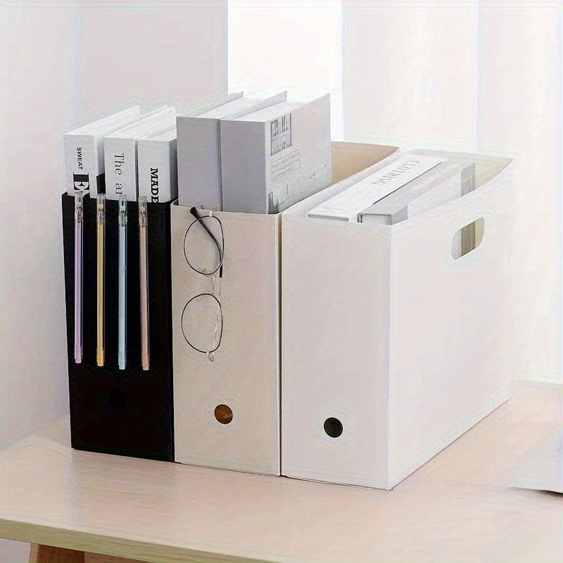 

1pc Plastic Scrapbook Paper Storage Box, Foldable 32*11*24.5cm File Folder, Suitable for Crafts