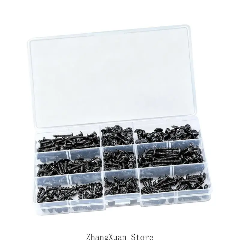 Platinenbefestigungsschrauben-Set mit Flachkopf-Blechschrauben und Gehäusebox 3XUF – Detail 9