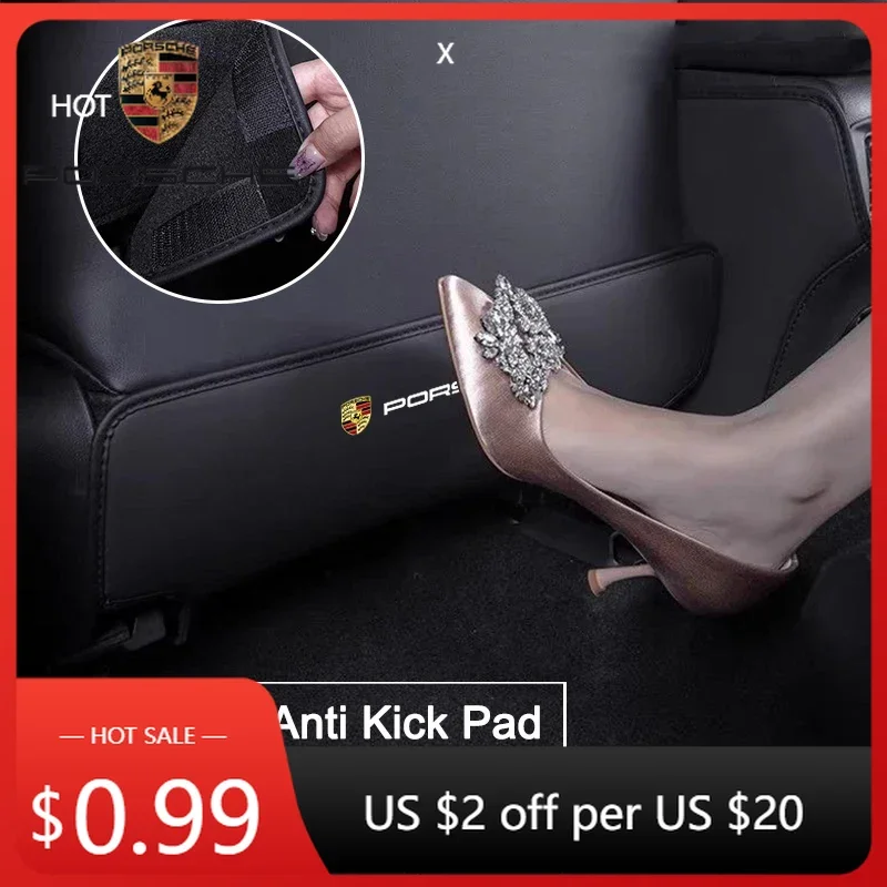 

Car Sticker For Porsche Cayman Cayenne 911 Macan Car Seat Back Protector Mat Anti Kick Pad Cover For Porsche 911 Cayenne Cayman
