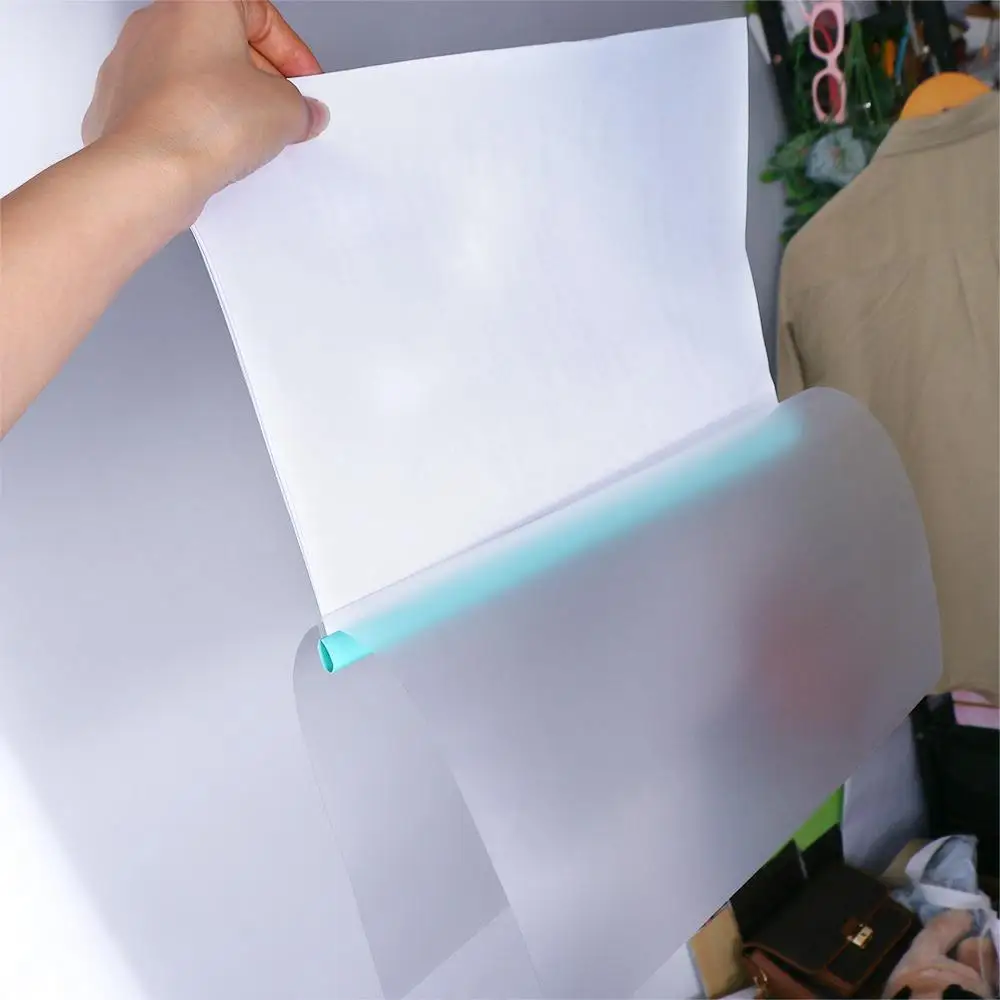 10 ピース/セットファイルクリップホルダー A4 ファイルフォルダークランプノートオーガナイザーハンドアカウントマカロン紙フォルダー透明防水