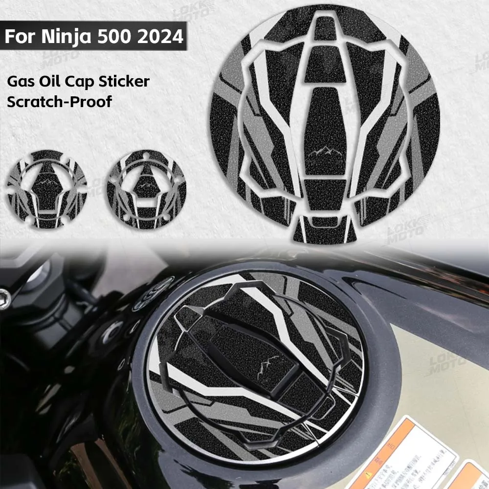 Motorcycle Gas Oil Cap Sticker Frosted Protector Decals For ZZR 1400 Z1000 Z1000SX Z800/750/250 NINJA250 300 500 VERSYS650 ZX4R