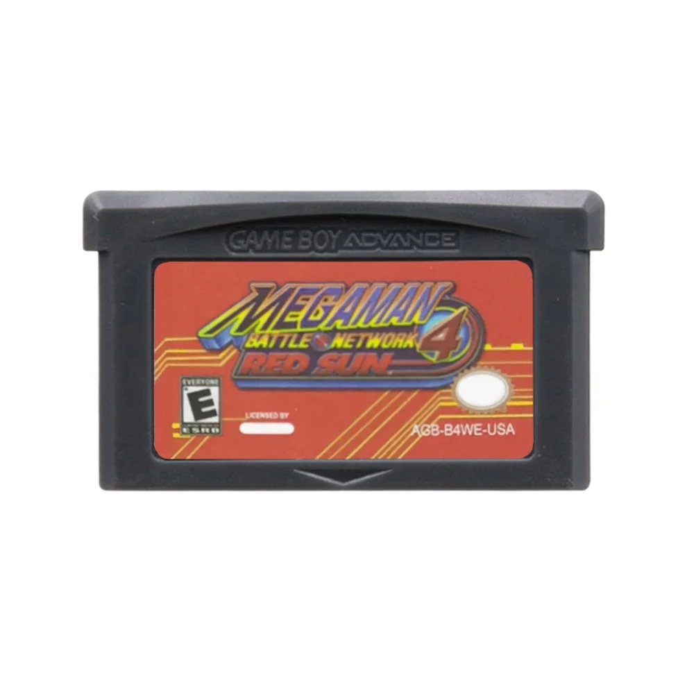 Mega MaN GBA – cartouche de jeux 32 bits, carte de Console de jeu vidéo Zero 1-4 rouge soleil bleu lune pour GBA SP
