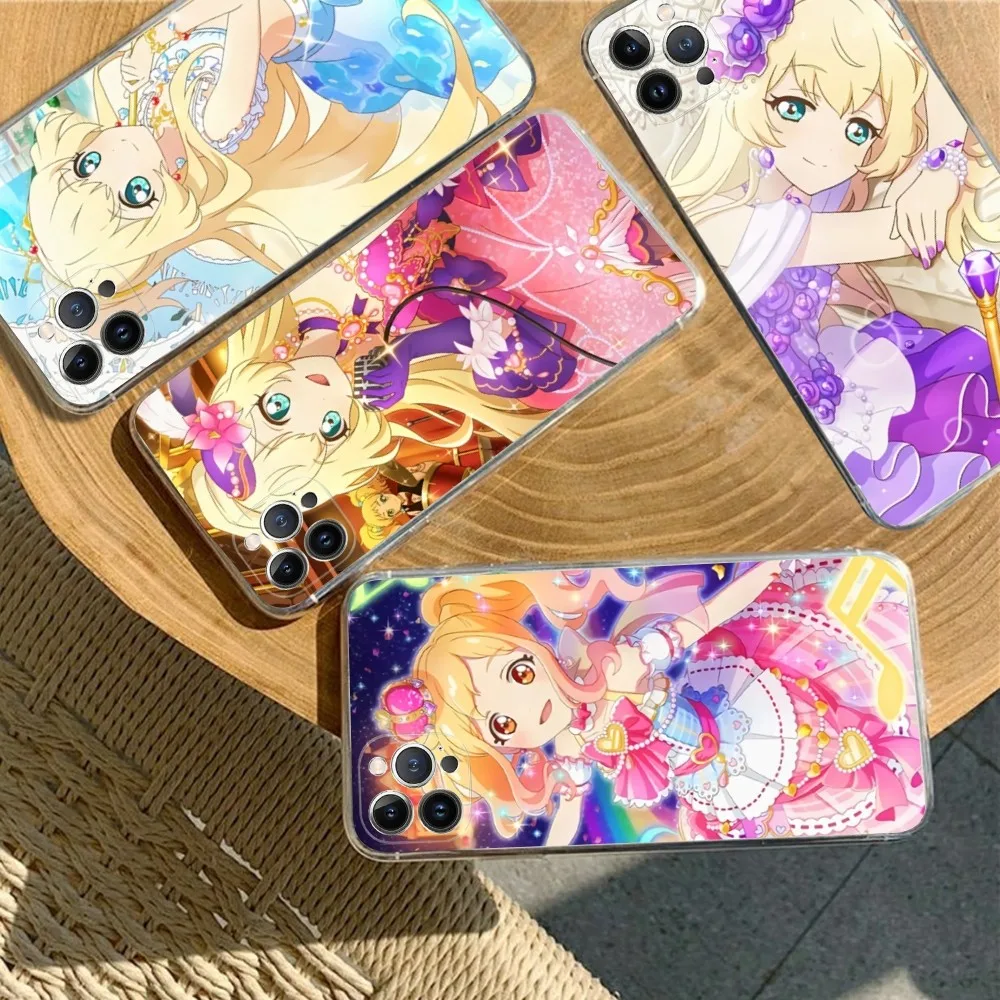 Cartoon Aikatsu Phone Case For iPhone 15 14 13 12 11 Pro Max XS X XR SE 2020 6 7 8 Plus Mini Protective Shell