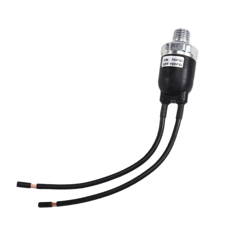 Interruptor de pressão do compressor de ar com fios 12AWG 12V 20A 1/4 NPT,