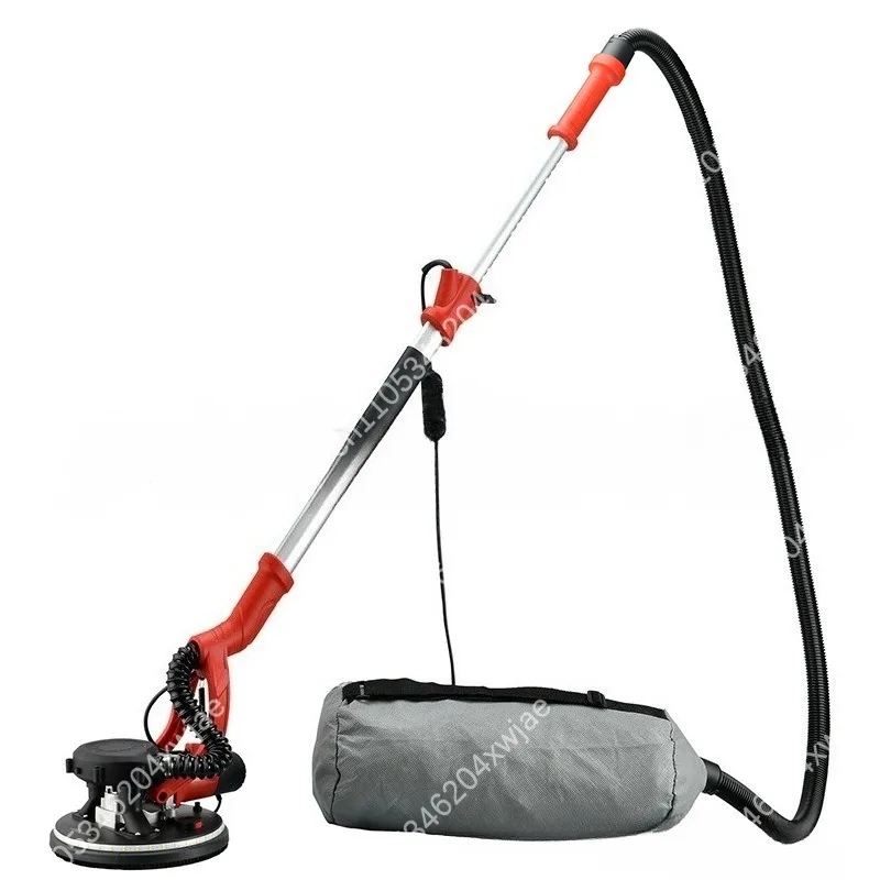 220V Long Handle Wall Sander Polisher Self Priming Dustless Drywall Grinder with Dual Lights