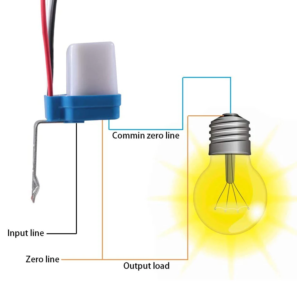 1Pcs AC/DC12V 10A Automatic Auto On Off Photocell Street Light Switch 50-60Hz 10A Photo Control Photoswitch Sensor