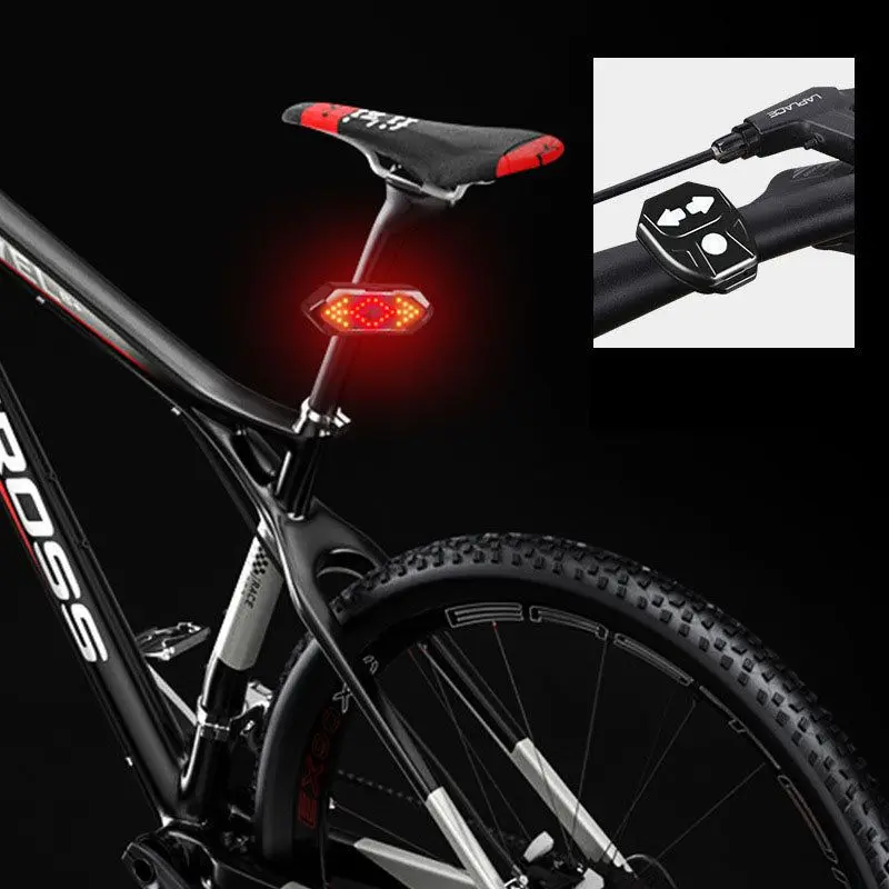 Bicycle Light USB Rechargeable Tail Light Warning Bike Rear Light Smart Wireless Remote Turn Signal Light LED Bicycle Lantern