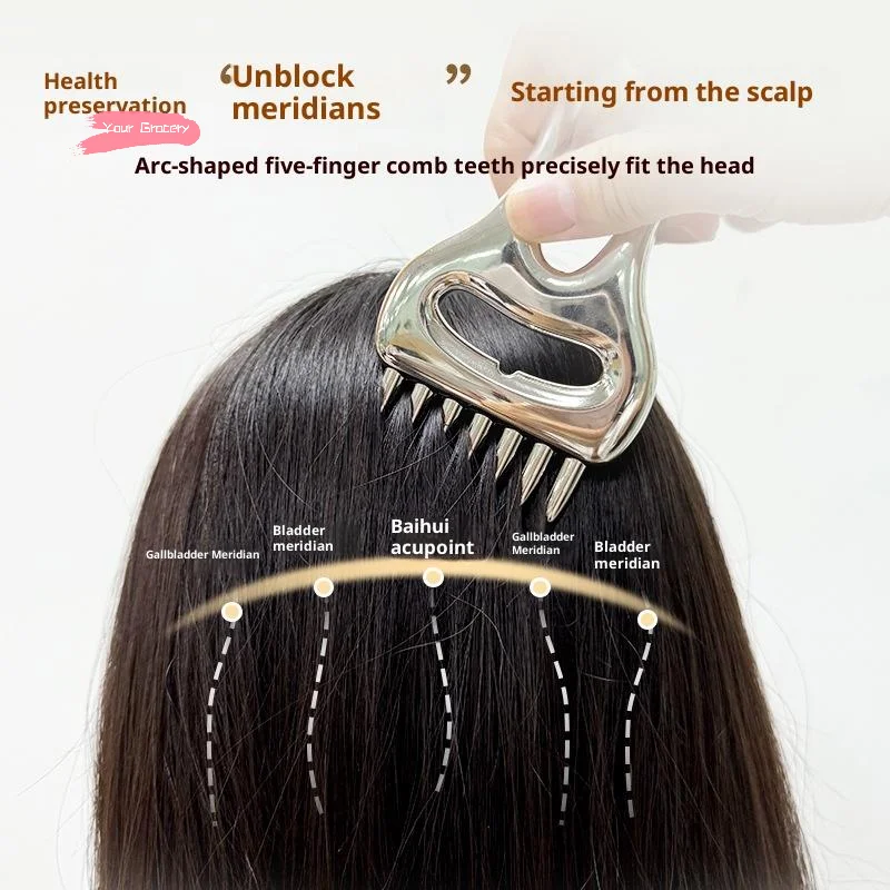 

1Pc Zinc Alloy Gua Sha Scraping Knife Massager Relaxing Soft Tissue Head Neck Back Pain Relief Tool