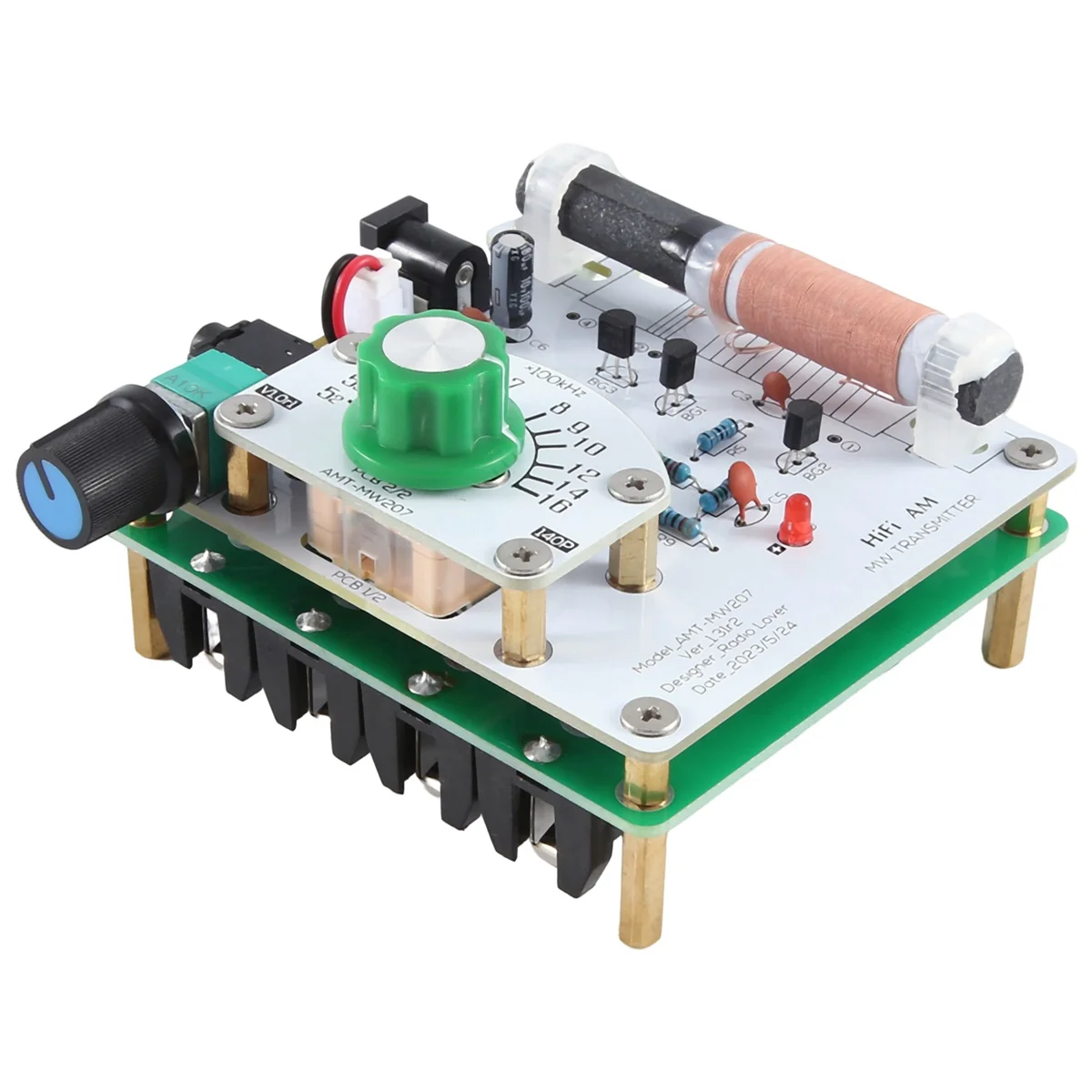 

IIJJ-AMT-MW207 525-1605KHz MW Medium Wave Transmitter AM Radio Transmitter DIY Circuit Board