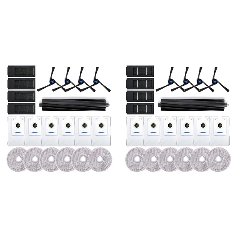 

Набор аксессуаров T83C-2X, совместимый с запасными частями Ecovacs Deebot X2 Omni, основная щетка, боковые щетки, фильтры, швабры, мешки для пыли