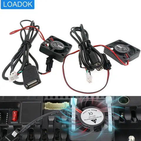 4 6 핀 차량용 라디오 USB 배선 하네스 케이블 냉각 팬, 안드로이드 멀티미디어 네비게이션 플레이어 헤드 유닛 액세서리