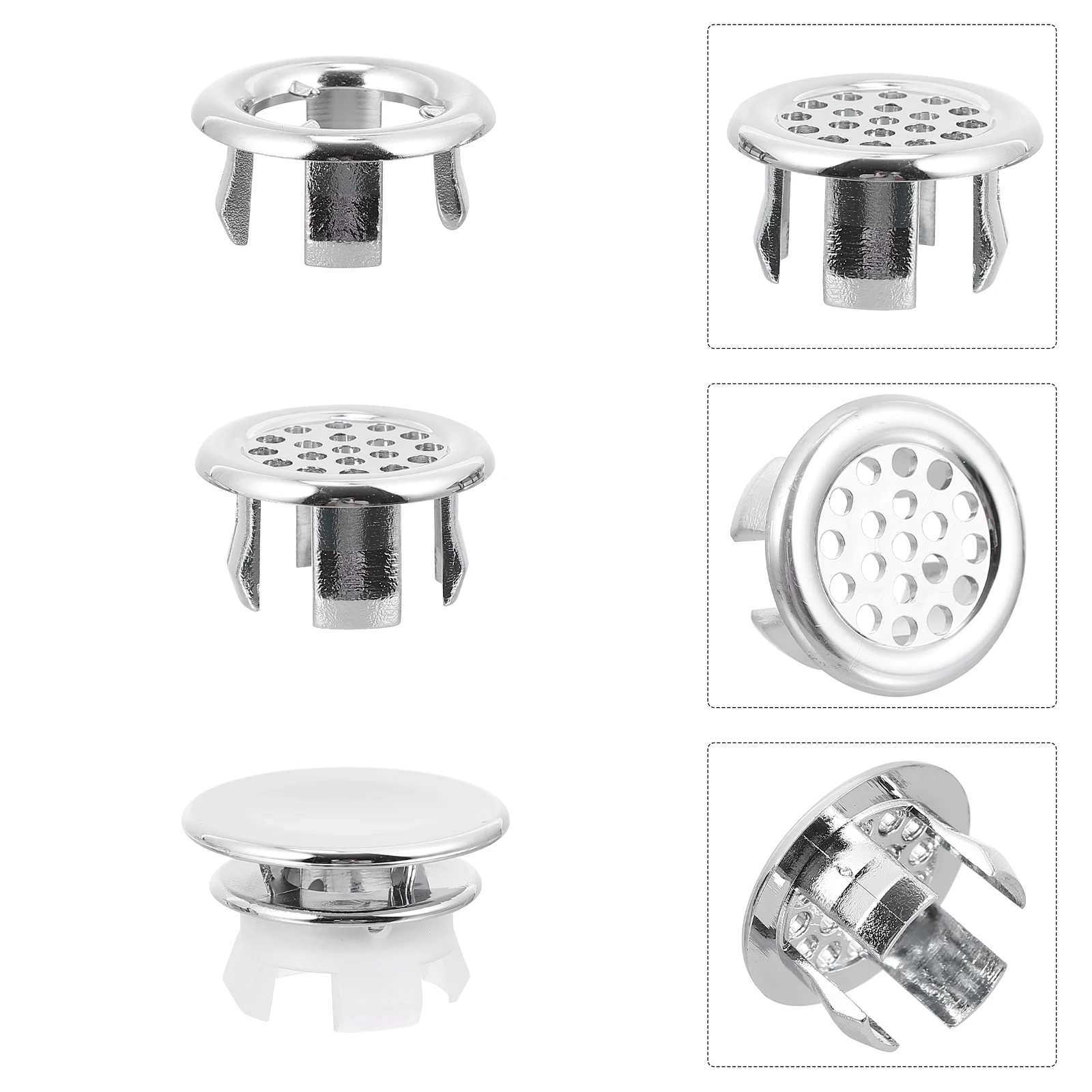 15 قطعة حوض غسيل حلقة دائم البلاستيك بالوعة تجاوز غطاء للصرف الحمام حوض غسيل ملحق بالوعة حمام تجاوز ثقب غطاء #1