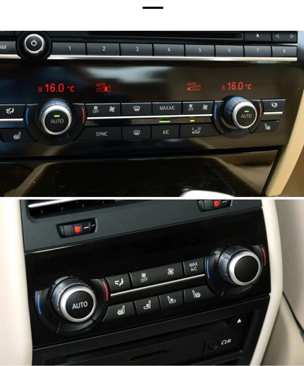 Auto Hinten Klimaanlage A/C Rotation Klima Control Knopf Taste Abdeckung Ersatz Für BMW F15 F16 X5 x6 2011-2017 Zubehör – Detail 7
