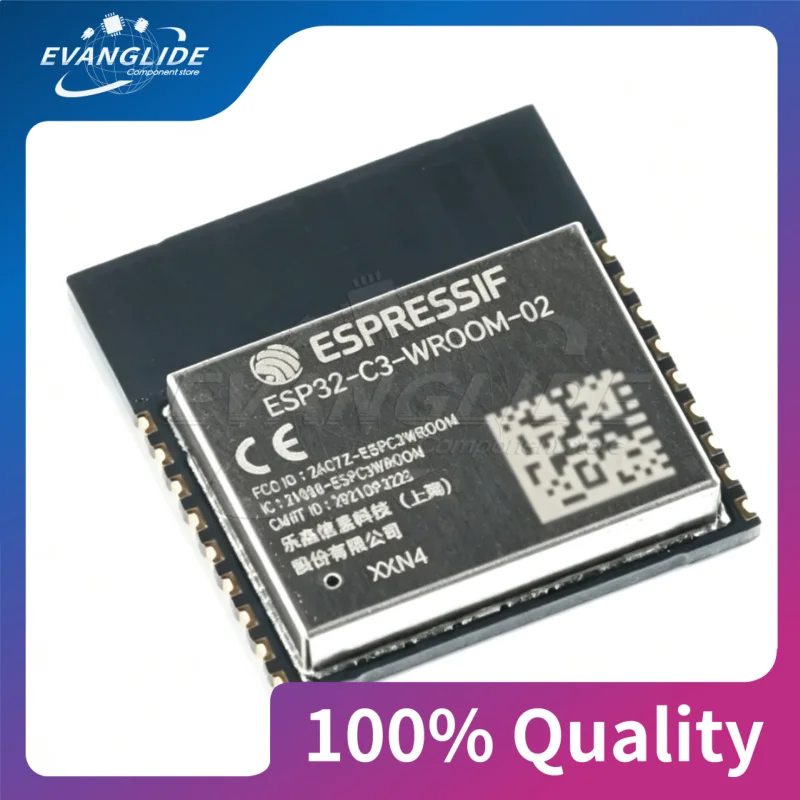 1 PCS/LOT ESP32-C3-WROOM-02-N4 ESP32-C3-WROOM-02-N4/N8 2.4GHz WiFi + Bluetooth BLE 5.0c