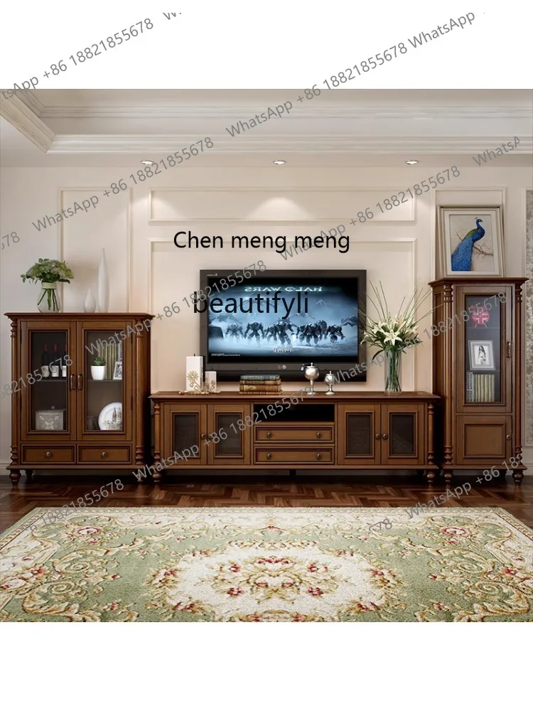 

Винный шкаф из цельного дерева в американском стиле, многофункциональный шкафчик, напольный шкаф для гостиной, мебель из ясеня, высота, низкий шкаф