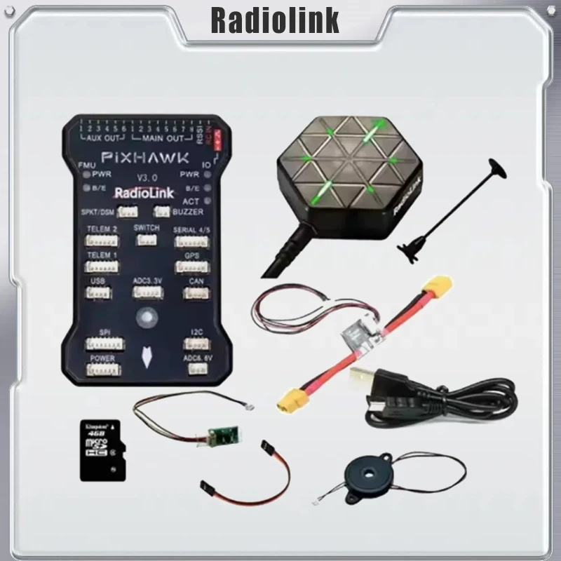 Radiolink Pixhawk PIX 2.4.8 APM 32 Bit Flight Controller FC with GPS M8N SE100 for RC Drone Quadcopter/6-8 Axis Multirotor