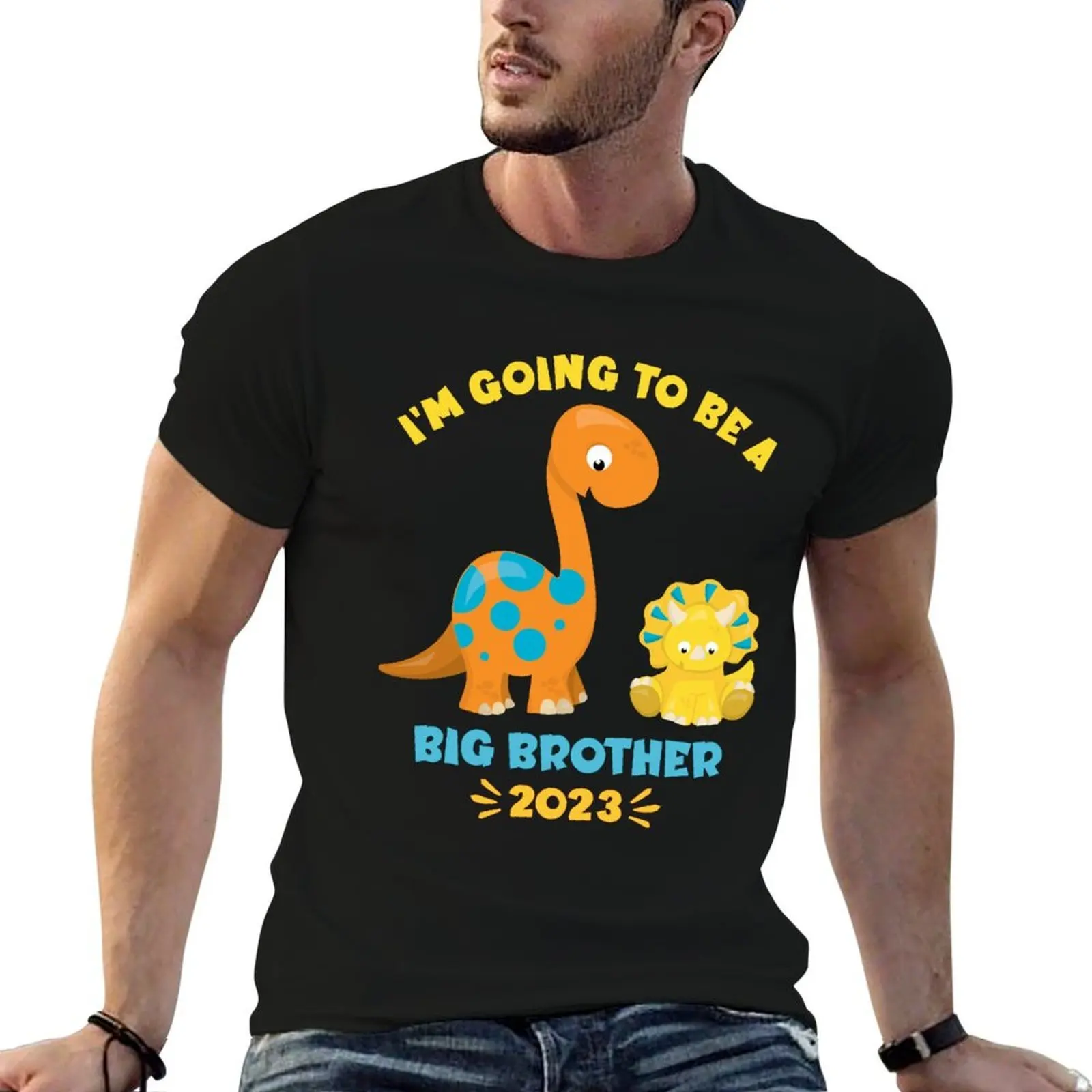 

I'm Going To Be A Big brother 2023 cute dinosaurs T-Shirt mens graphic t shirts anime t shirts for man T-Shirt
