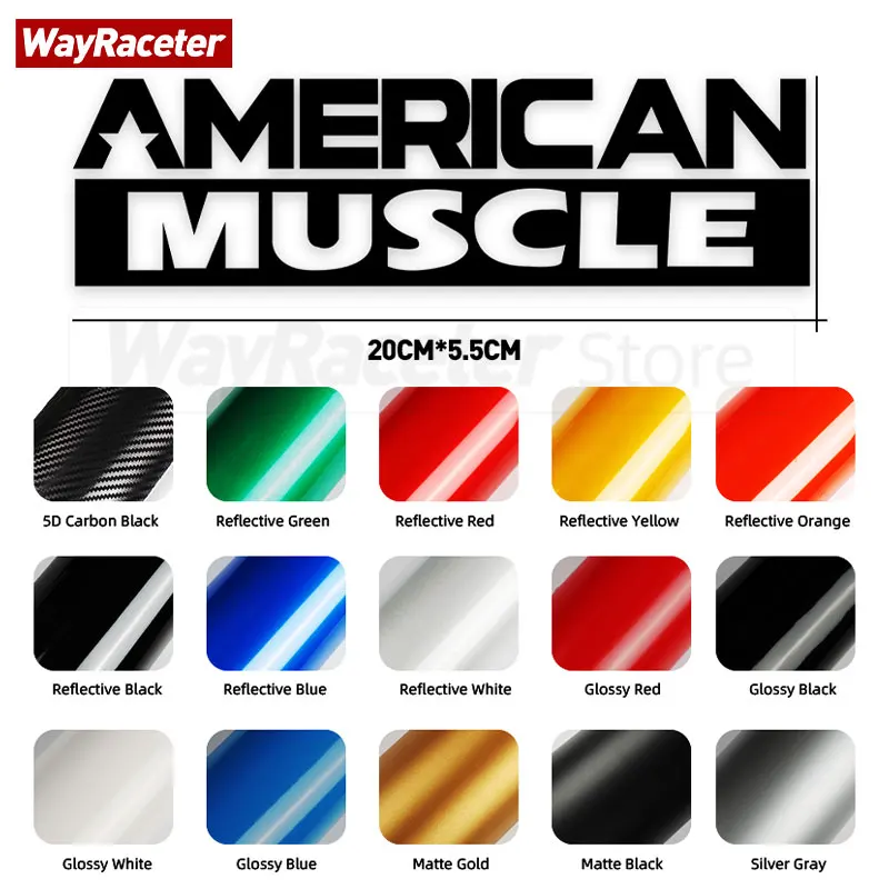 Car Door Bumper Window Grill Side Fender Wing Sticker American Muscle Style Graphics Vinyl Decal For Ford Mustang Accessories