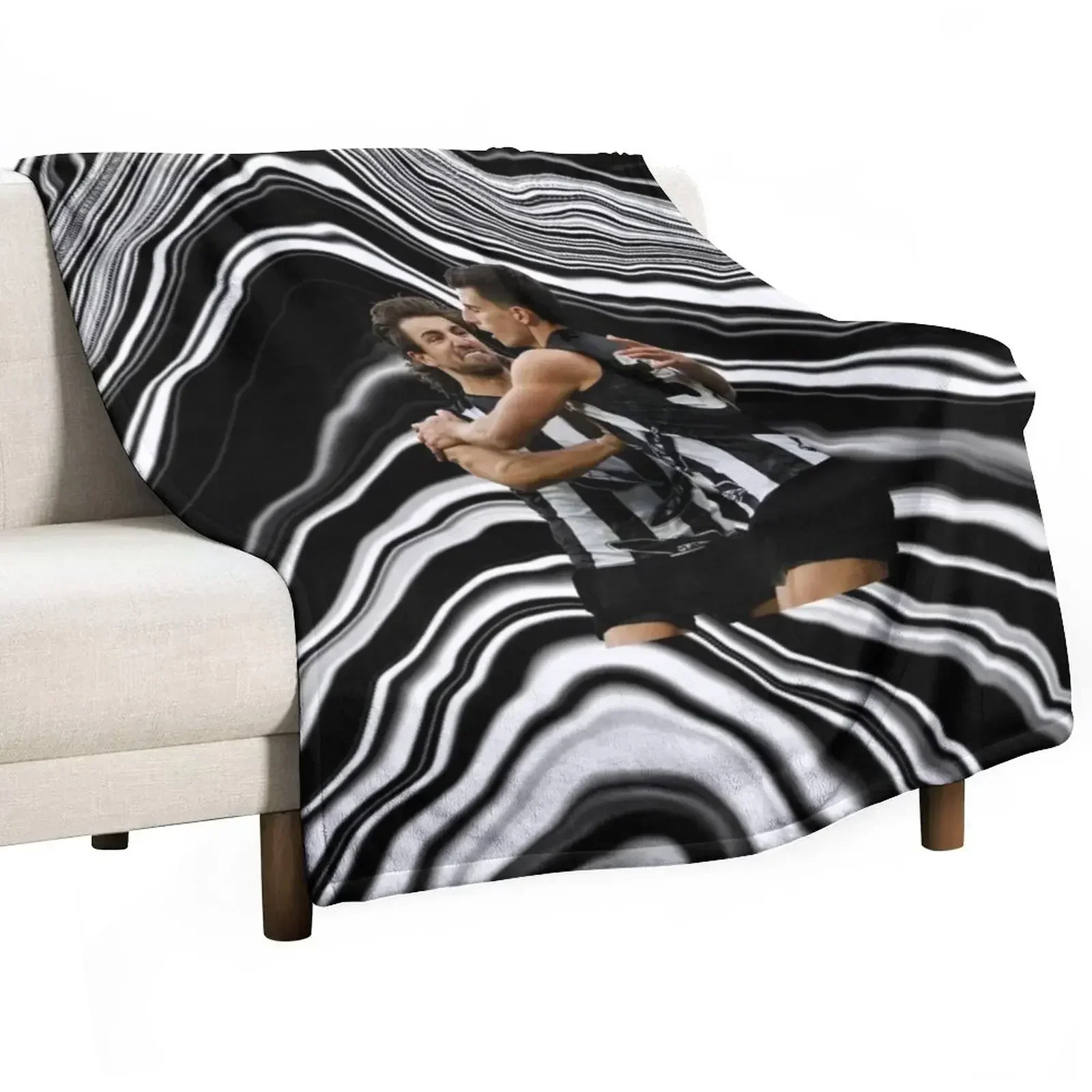 Daicos Brothers celebration of Nick kicked comeback goal Throw Blanket Shaggy Luxury Designer Bed linens Baby Softest Blankets